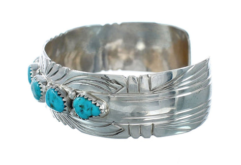 Native American Navajo Turquoise Sterling Silver Cuff Bracelet NN20176